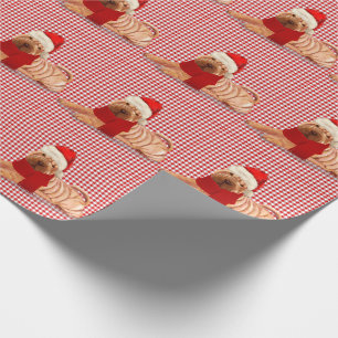 Papel De Regalo Navidades de Char Pei Dog Holiday Checks
