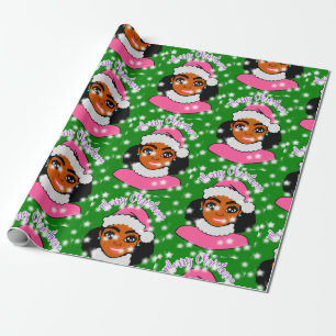 Papel De Regalo Navidades de Chicas de África