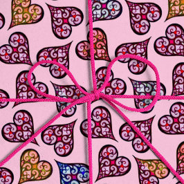 Papel De Regalo Navidades de Chicas de color rosado lindo