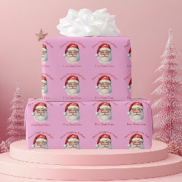 Papel De Regalo Navidades de Chicas personalizados de Santa Claus 