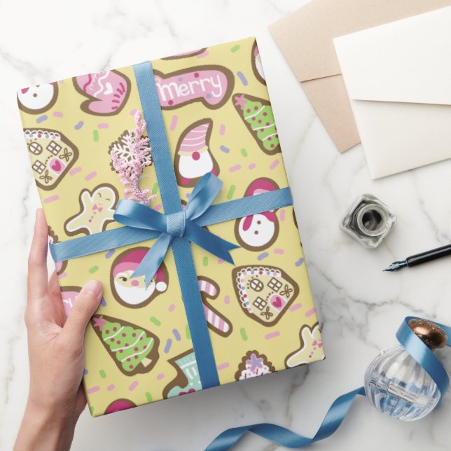 Papel De Regalo Navidades de cocina Amarillo (Regalar)