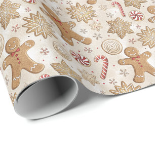 Papel De Regalo Navidades de Cocina de Gingerbread