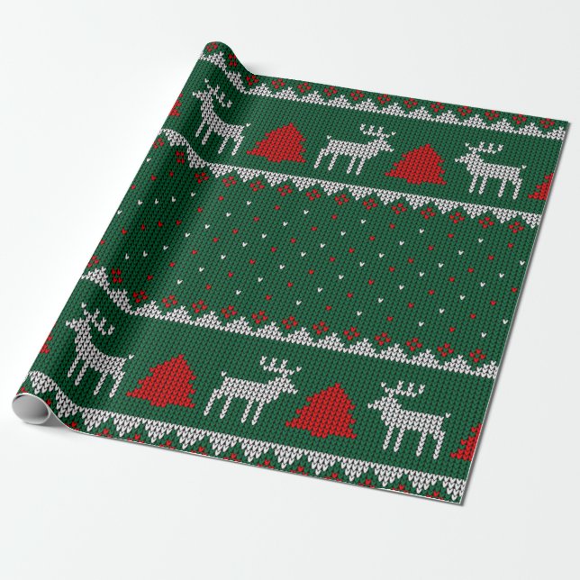 Papel De Regalo Navidades DE COCINA VERDE DULCE (Desenrollado)