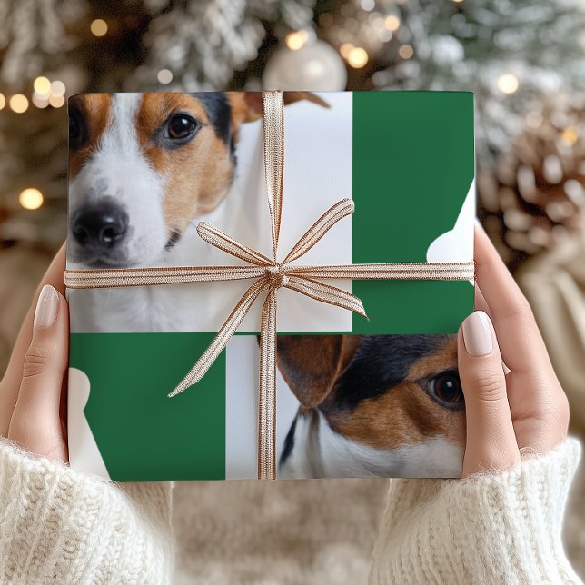 Papel De Regalo Navidades de Collage de fotos de huesos de perro v (Subido por el creador)