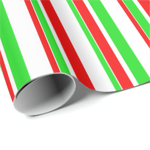 Papel De Regalo Navidades de color verde, blanco y rojo inspirados