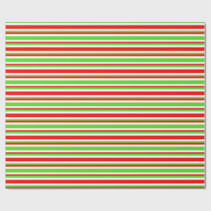 Papel De Regalo Navidades de color verde, blanco y rojo inspirados
