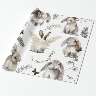 Papel De Regalo Navidades de conejito con brillo