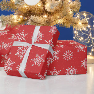 Papel De Regalo Navidades de copo de nieve de invierno moderno fes