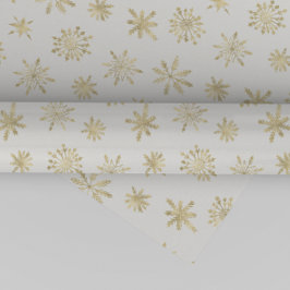 Papel De Regalo Navidades de copo de nieve de oro