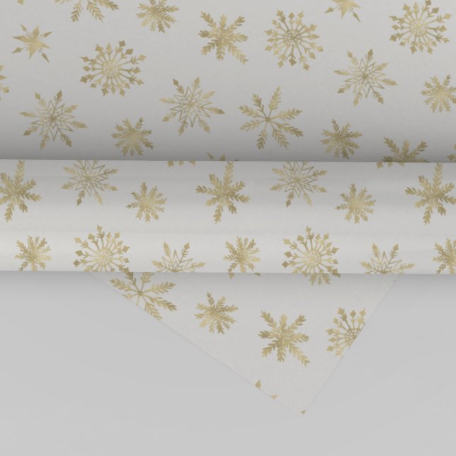 Papel De Regalo Navidades de copo de nieve de oro (Subido por el creador)