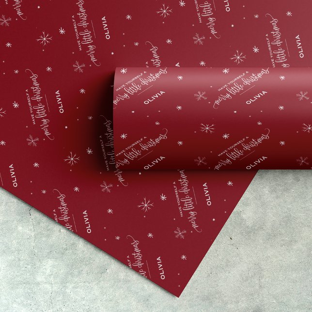 Papel De Regalo Navidades de copo de nieve rojo (Subido por el creador)