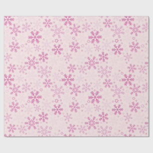 Papel De Regalo Navidades de copo de nieve rosa pastel