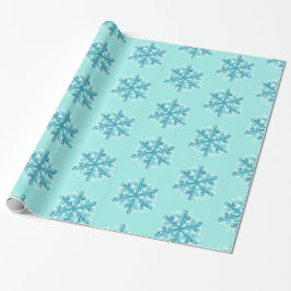 Papel De Regalo Navidades de copos de nieve azules / Wintertime Gi