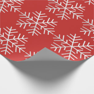 Papel De Regalo Navidades de copos de nieve vacaciones Gris blanco