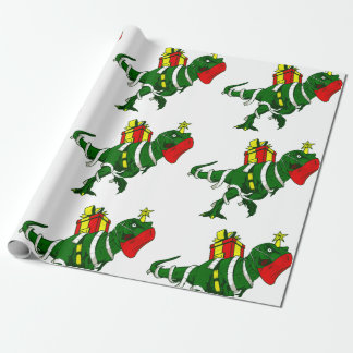 Papel De Regalo navidades de covid dinosaurio máscara de cara trex