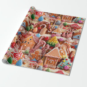 Papel De Regalo Navidades de Cute Gingerbread