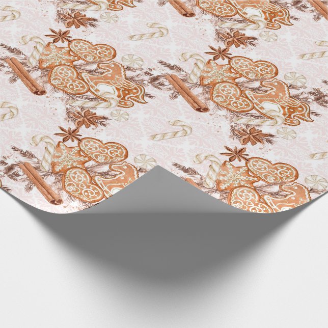 Papel De Regalo Navidades de Cute Gingerbread (Esquina)