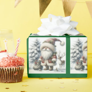 Papel De Regalo Navidades de Cute Gnome Santa