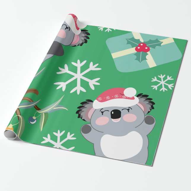 Papel De Regalo Navidades de Cute Koala (Desenrollado)