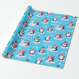 Papel De Regalo Navidades de Cute Penguins