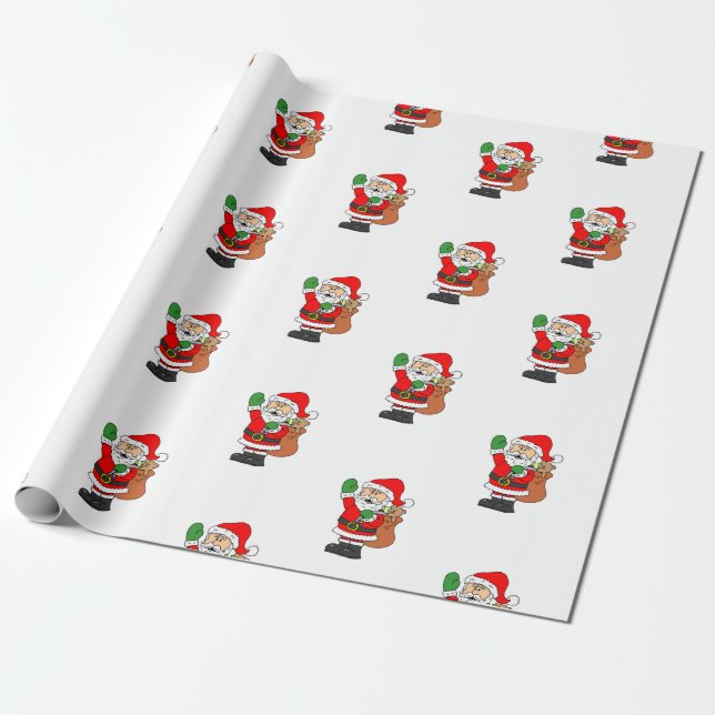 Papel De Regalo Navidades de Cute Santa Personalizado (Desenrollado)