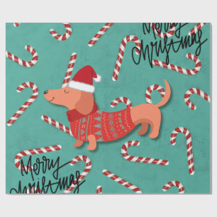 Papel De Regalo Navidades de Dachshund