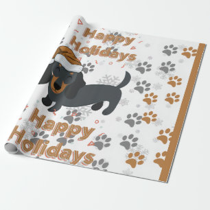 Papel De Regalo Navidades de Dachshund