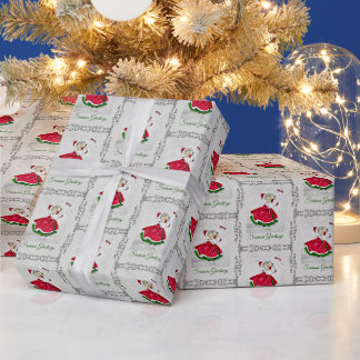 Papel De Regalo Navidades de Dachshund Caroler