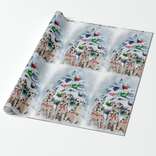 Papel De Regalo Navidades de Dalmacia (Desenrollado)