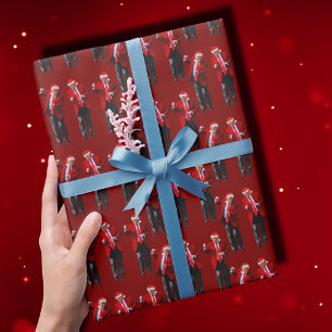 Papel De Regalo Navidades de danza de Trump Santa Hat Trump Danc