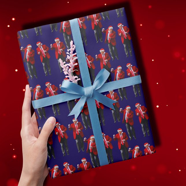 Papel De Regalo Navidades de danza de Trump Santa Hat | Trump Danc (Subido por el creador)