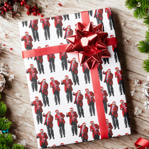 Papel De Regalo Navidades de danza de Trump Santa Hat   Trump Danc