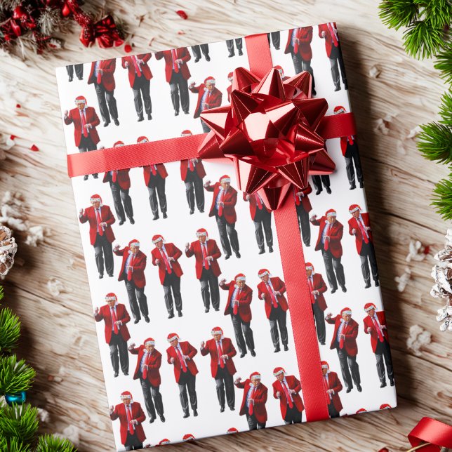 Papel De Regalo Navidades de danza de Trump Santa Hat | Trump Danc (Subido por el creador)