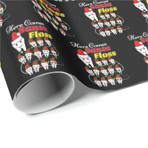 Papel De Regalo Navidades de Dentista - Pun de Navidad de Santa Fl