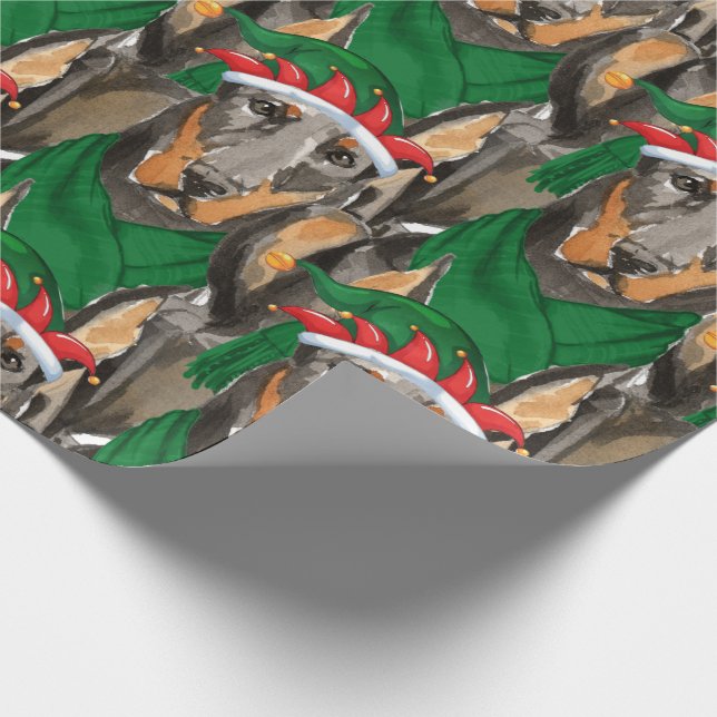 Papel De Regalo Navidades de Doberman Pinscher Dog Lover (Esquina)