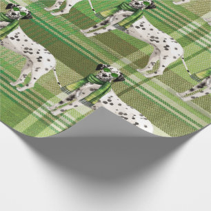 Papel De Regalo Navidades de Dog Lover Dalmatian Plaid