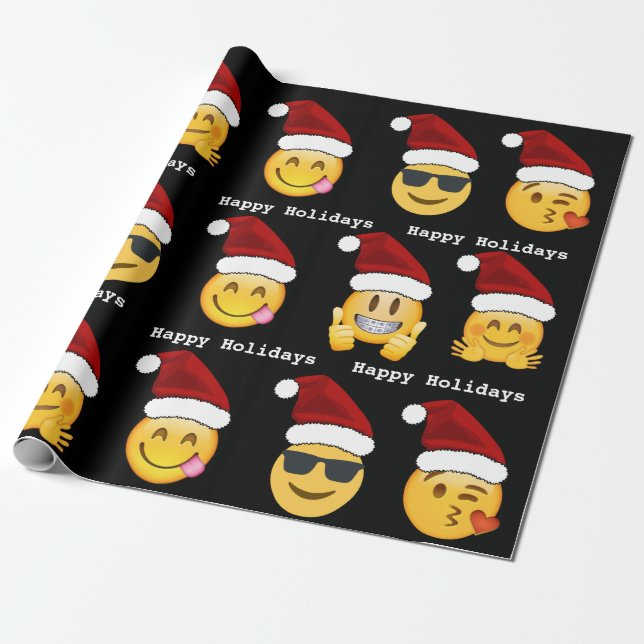 Papel De Regalo Navidades de emoji (Desenrollado)