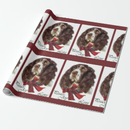 Papel De Regalo Navidades de English Springer Spaniel
