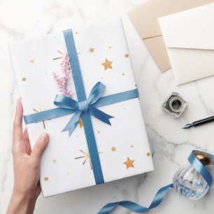 Papel De Regalo Navidades de estrellas de estilo moderno y elegant