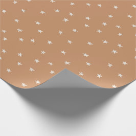 Papel De Regalo Navidades de estrellas modernas envueltos en amari