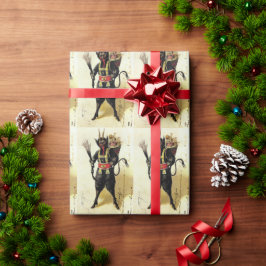 Papel De Regalo Navidades de feriado malvados Krampus Scary Demon