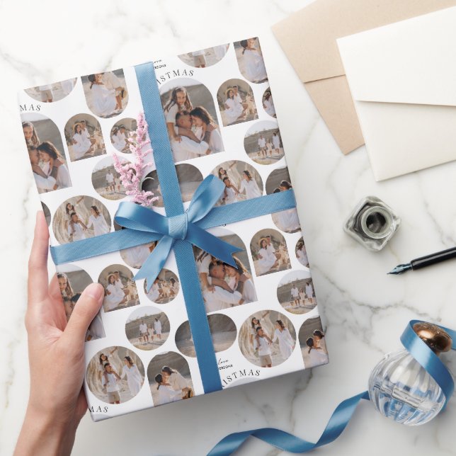 Papel De Regalo Navidades de fotografía de tipografía moderna (Regalar)