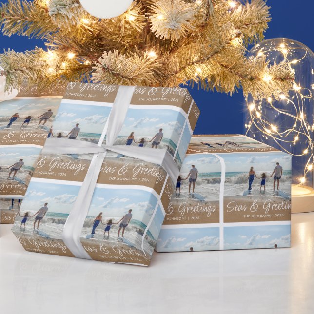 Papel De Regalo Navidades de fotografía familiares de Mares y Salu (Vacaciones)
