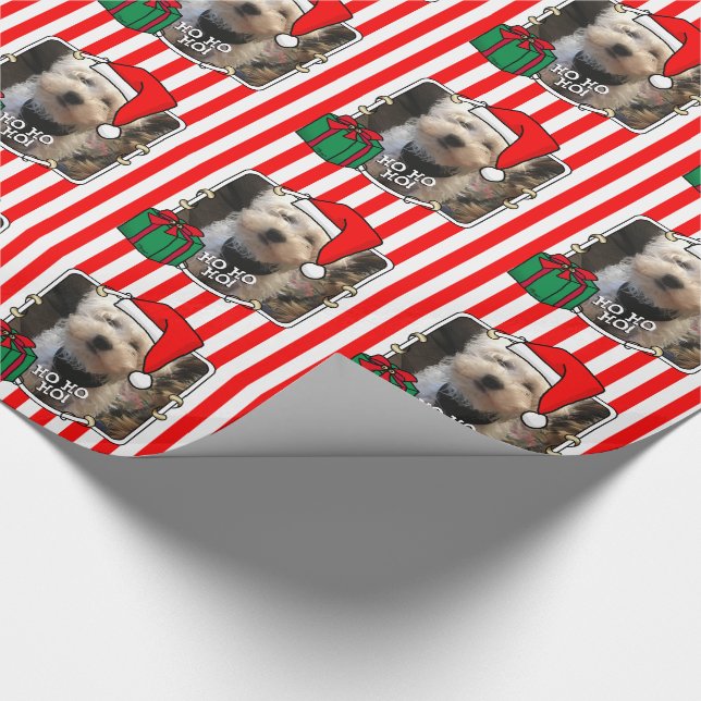 Papel De Regalo Navidades de fotografía personalizado Santa Hat Ma (Esquina)