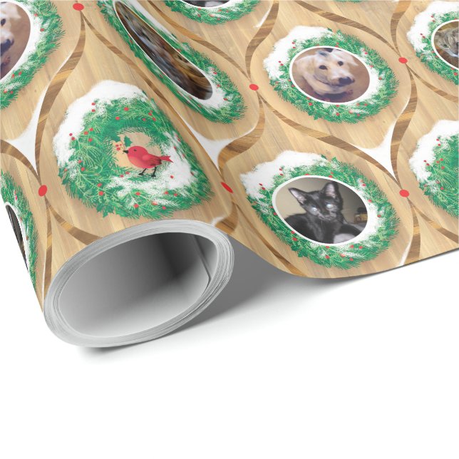 Papel De Regalo Navidades de fotografía personalizados juran perro (Esquina del rollo)