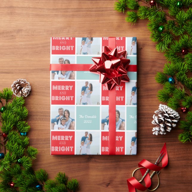 Papel De Regalo Navidades de fotos audaces y brillantes (Regalo de vacaciones)