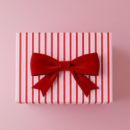 Papel De Regalo Navidades de franjas rojas rosadas modernas
