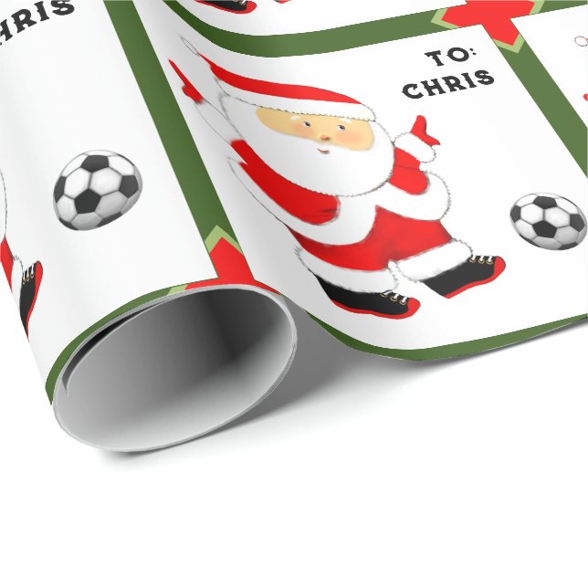 Papel De Regalo Navidades de fútbol (Esquina del rollo)