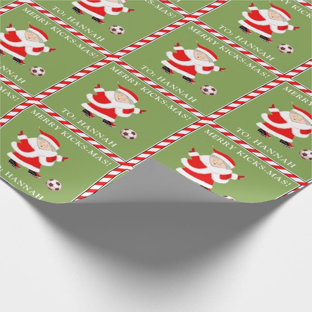 Papel De Regalo Navidades de fútbol personalizados (Esquina)