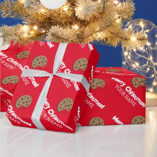 Papel De Regalo Navidades de galletas de chocolate rojo envuelven